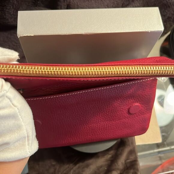 DOONEY & BOURKE PEBBLE GRAIN LEATHER FOLDOVER ZIP CROSSBODY NWT - Picture 10 of 16